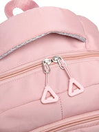 Girls pink waterproof backpack with laptop compartment, school bag