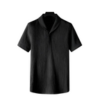 Women's cotton co-ord set summer two-piece shirt and pants in black and white