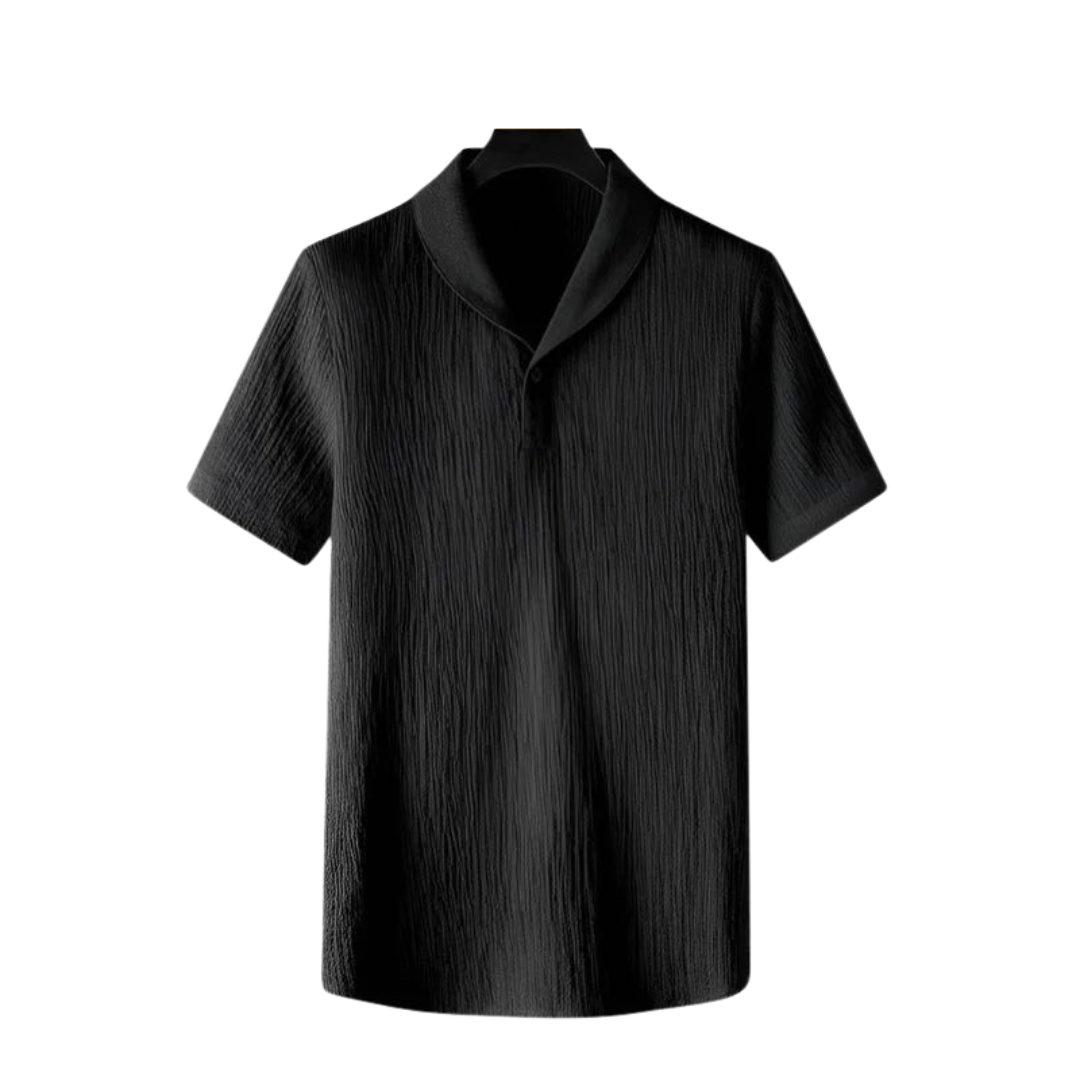 Women's cotton co-ord set summer two-piece shirt and pants in black and white
