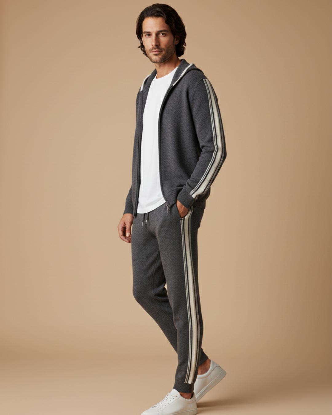Men's Lounge Tracksuit | Wool Zip, Comfortable