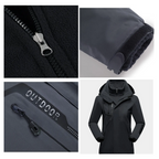 Women 3 in 1 waterproof jacket with removable fleece inner layer