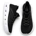 Walking sneakers wide toe box orthopedic flexible sole lace-up, available in 6 colours