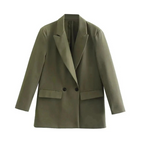 Women Oversized Blazer Double Breasted Long Line | Anouk