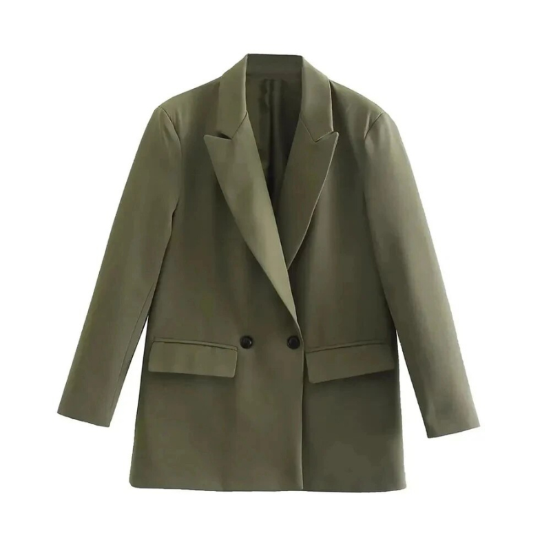 Women Oversized Blazer Double Breasted Long Line | Anouk
