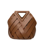 Women's faux leather structured handbag in four colours, 28x24x18cm