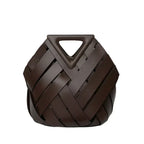 Women's faux leather structured handbag in four colours, 28x24x18cm
