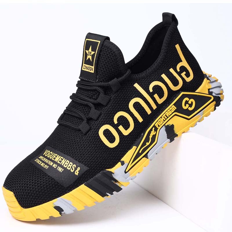 Safety shoes with steel toe and anti-puncture Kevlar sole, ankle protection, EN ISO 20345