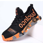 Safety shoes with steel toe and anti-puncture Kevlar sole, ankle protection, EN ISO 20345