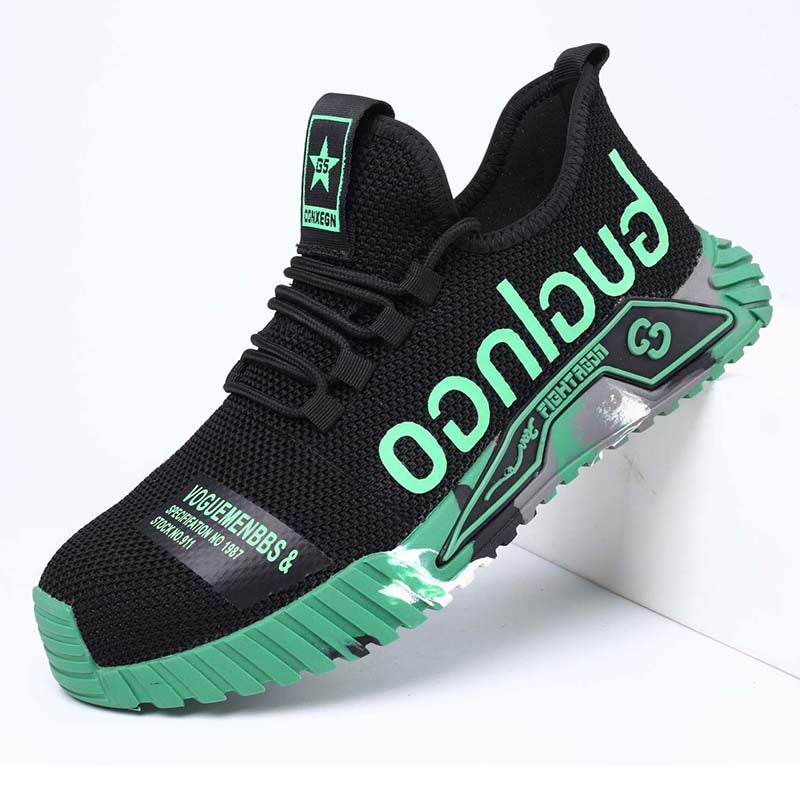 Safety shoes with steel toe and anti-puncture Kevlar sole, ankle protection, EN ISO 20345