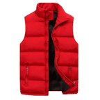 Men quilted vest zip up sleeveless in black, lightweight padded gilet