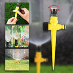 360° garden sprinkler adjustable spray full coverage weather-resistant outdoor lawn