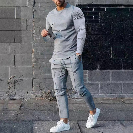 Men's Velvet Tracksuit Set | Sweatshirt & Jogging Pants