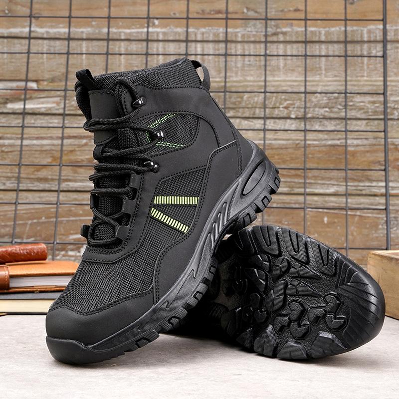 Steel toe safety shoes high top breathable mesh anti-puncture EU 36-48