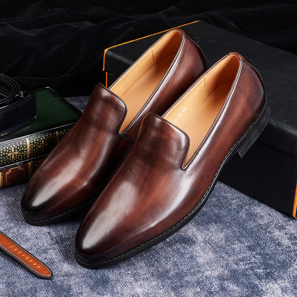 Men's Leather Loafers | Black & Brown | Pointed Toe