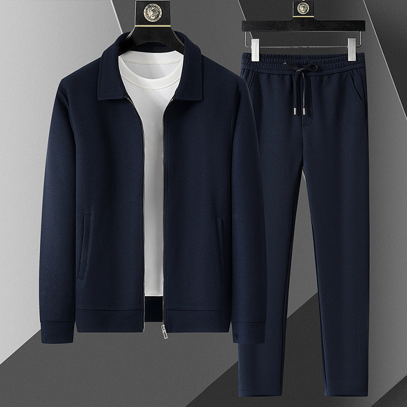 Men's Velvet Tracksuit Set | Lightweight Jacket & Joggers