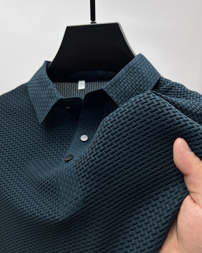 Men's mesh polo shirt short sleeve breathable summer casual