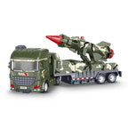 Military toy truck with pull-back mechanism, light and sound effects, ages 3+