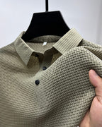 Men's mesh polo shirt short sleeve breathable summer casual
