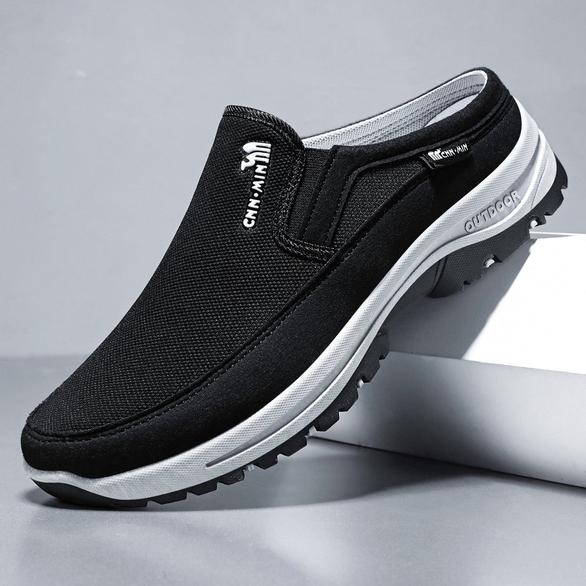 Mens Clogs Lightweight Breathable Mesh Slip On Memory Footbed