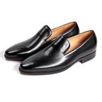 Men's Leather Loafers | Black & Brown | Pointed Toe