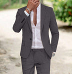 Men's two-piece slim fit suit for business and formal occasions