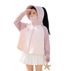 Kids UV protection hoodie jacket with sporty hood in multiple colors