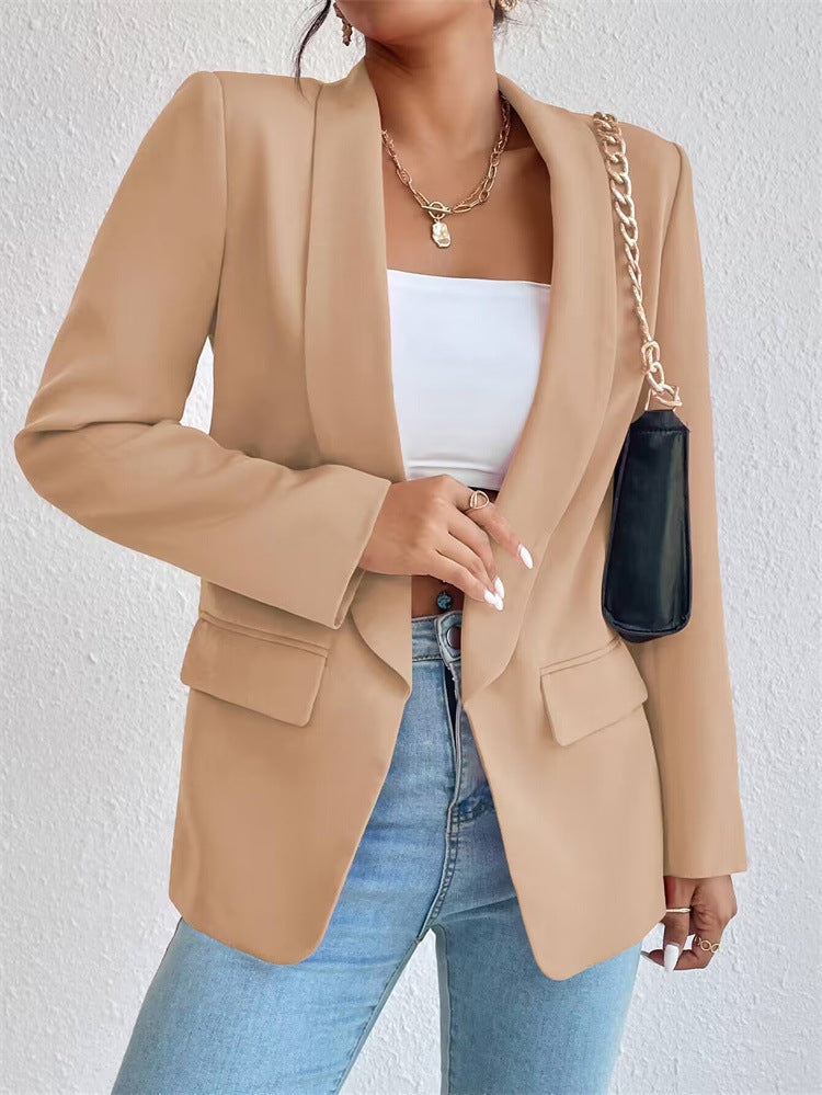 Women slim fit blazer jacket in multiple colors