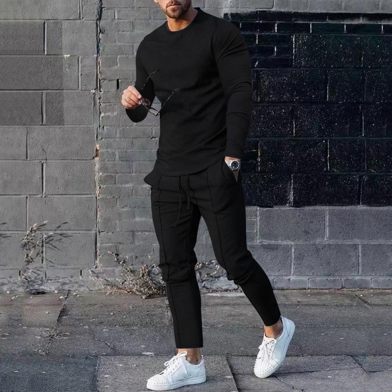 Men's Velvet Tracksuit Set | Sweatshirt & Jogging Pants