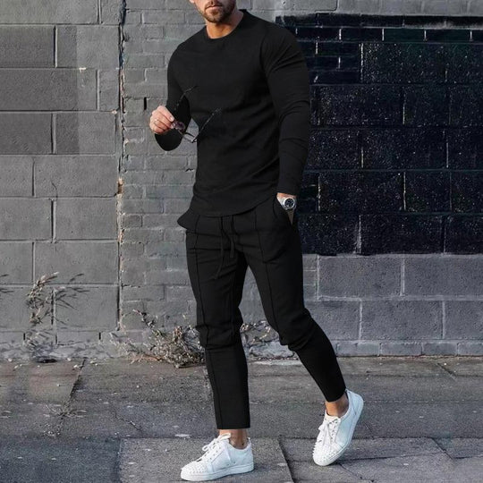 Men's Velvet Tracksuit Set | Sweatshirt & Jogging Pants
