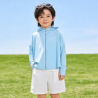 Kids UV protection hoodie jacket with sporty hood in multiple colors