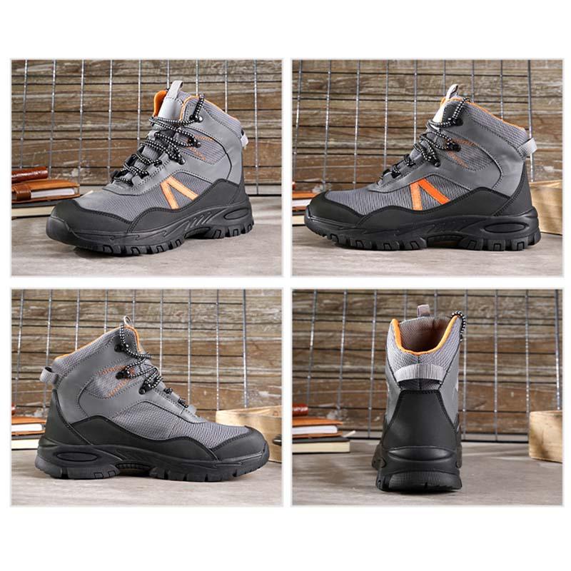 Steel toe safety shoes high top breathable mesh anti-puncture EU 36-48