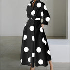 Women wrap collared maxi dress front wrap silhouette multiple prints