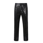 Sequin Pants Men Shimmering Sparkle Finish Full Length Black