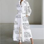 Women wrap collared maxi dress front wrap silhouette multiple prints