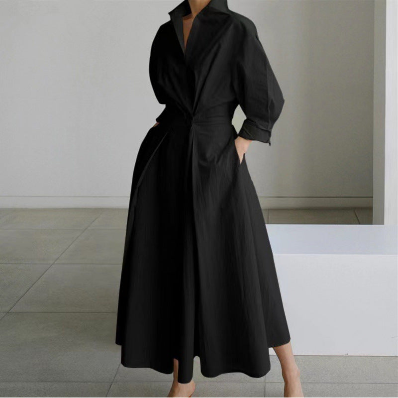Women wrap collared maxi dress front wrap silhouette multiple prints