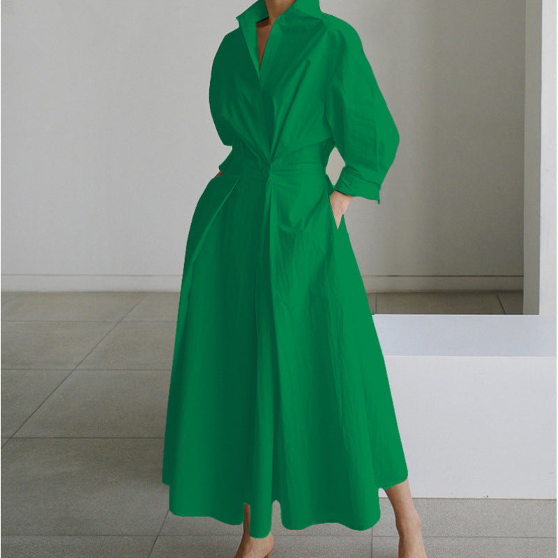 Women wrap collared maxi dress front wrap silhouette multiple prints