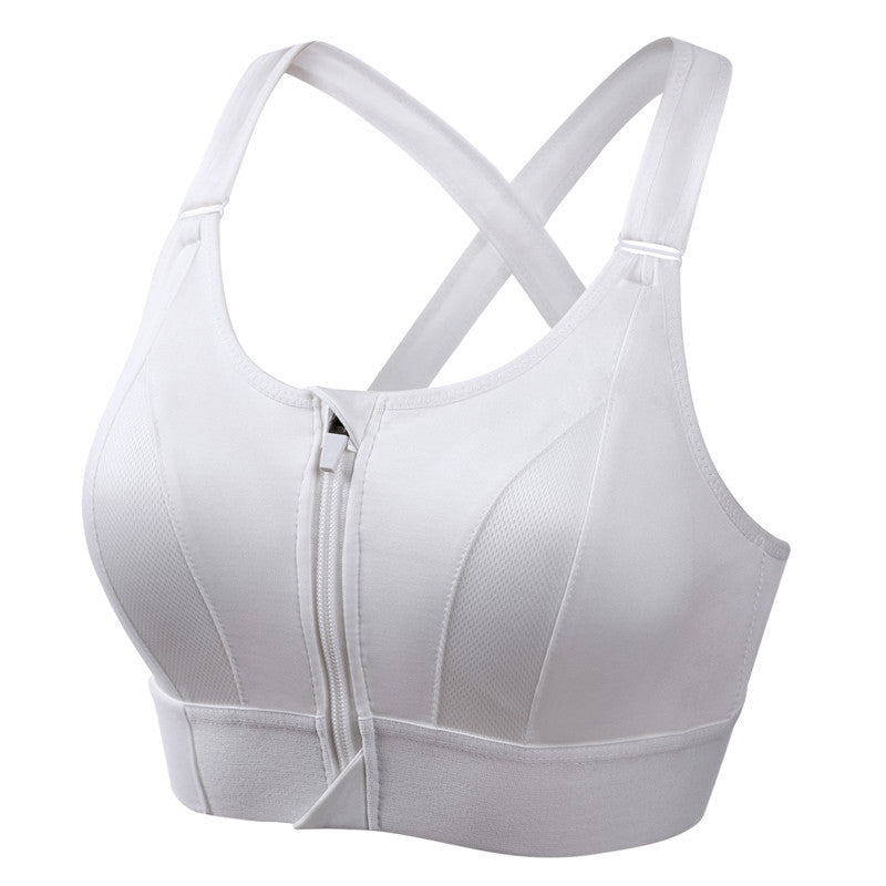 Women wire free sports bra high support wide straps moisture wicking