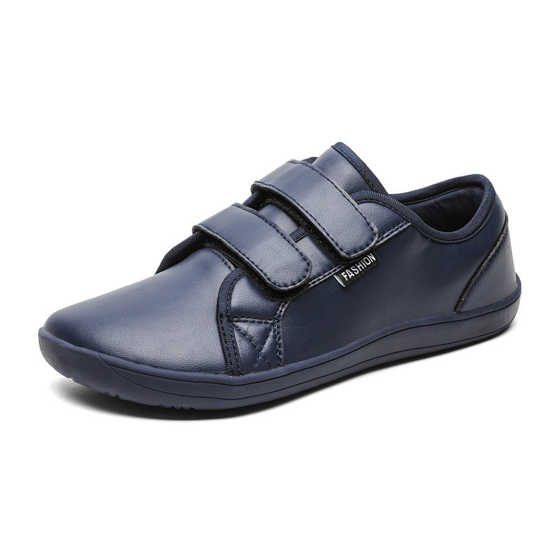 Men velcro walking shoes casual synthetic upper available in multiple colors