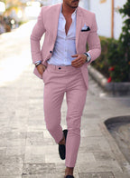 Men's two-piece slim fit suit for business and formal occasions