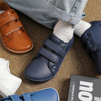 Men velcro walking shoes casual synthetic upper available in multiple colors