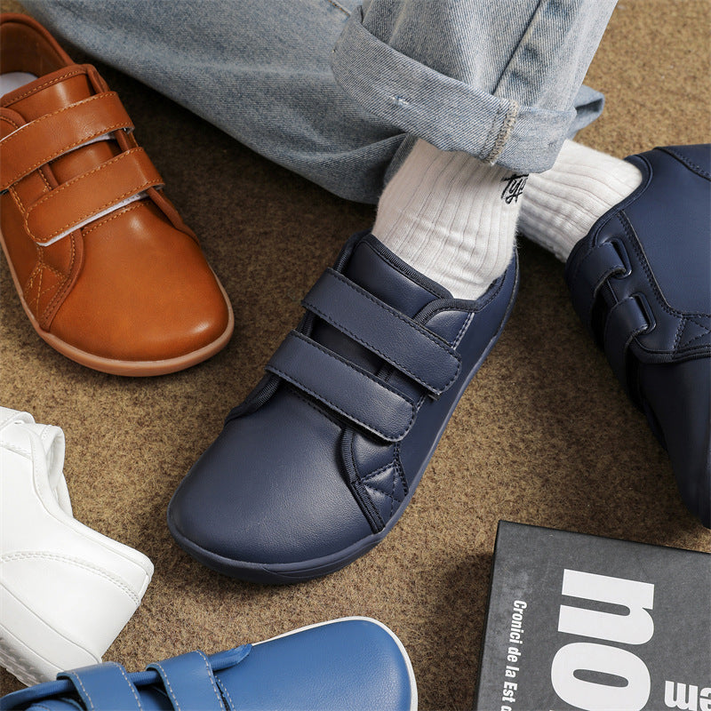 Men velcro walking shoes casual synthetic upper available in multiple colors