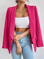 Women slim fit blazer jacket in multiple colors