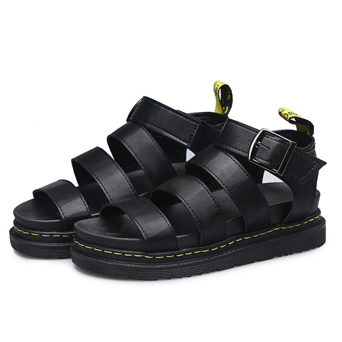 Women thick sole casual sandals cushioned platform in white black red brown