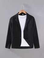 Men's linen blazer summer unstructured lightweight smart-casual fit