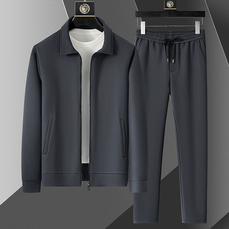 Men's Velvet Tracksuit Set | Lightweight Jacket & Joggers