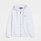 Men zip up hoodie sweatshirt relaxed fit with embroidered logo
