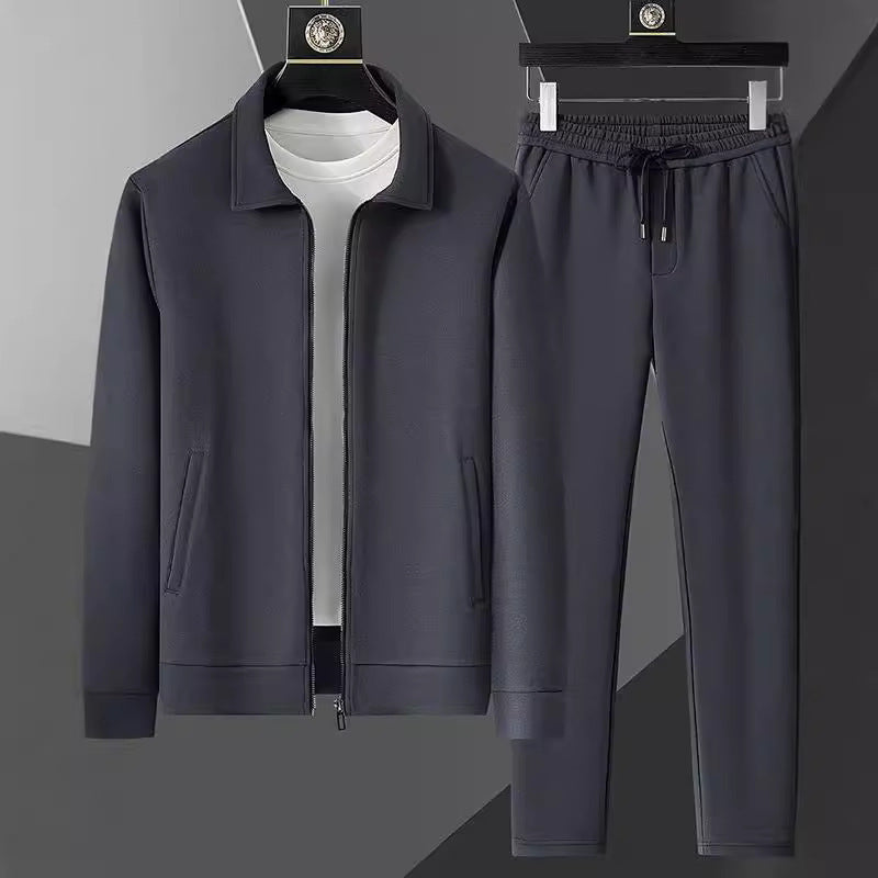 Men's Velvet Tracksuit Set | Lightweight Jacket & Joggers