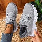 Women cushioned lace-up casual lightweight sneakers in multiple colours
