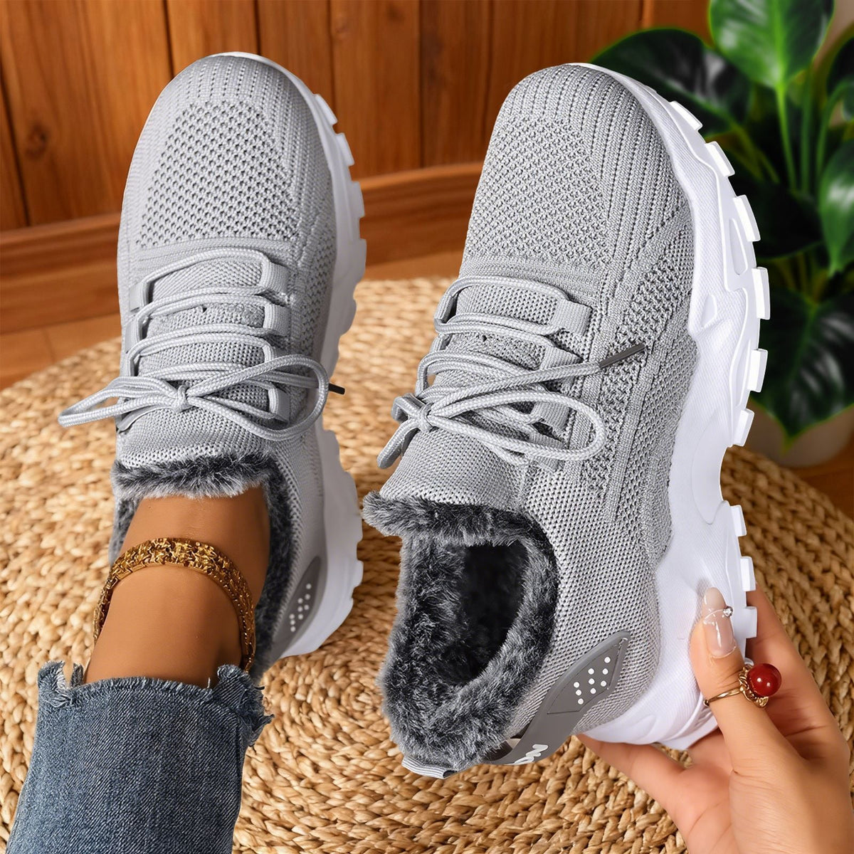 Women cushioned lace-up casual lightweight sneakers in multiple colours