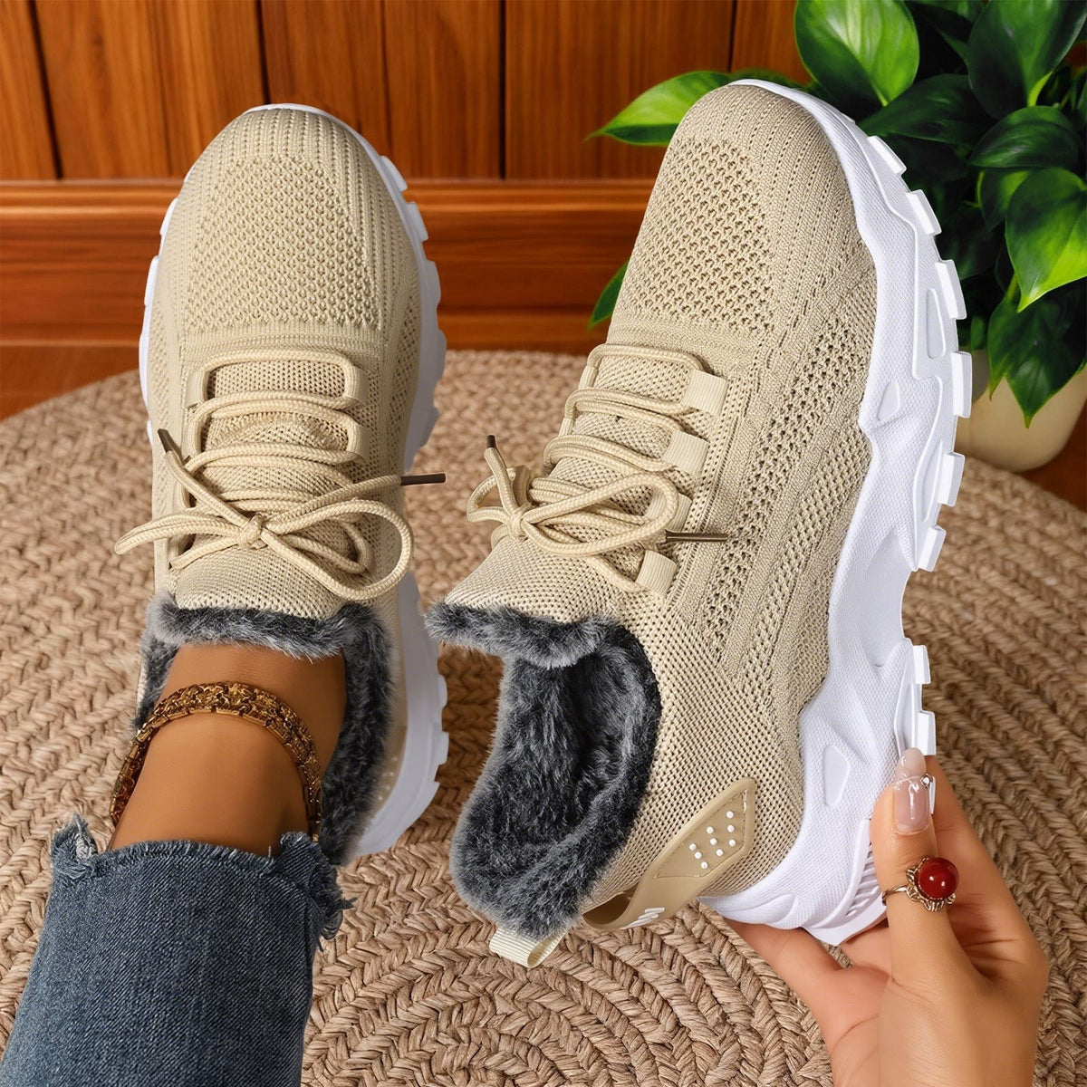 Women cushioned lace-up casual lightweight sneakers in multiple colours